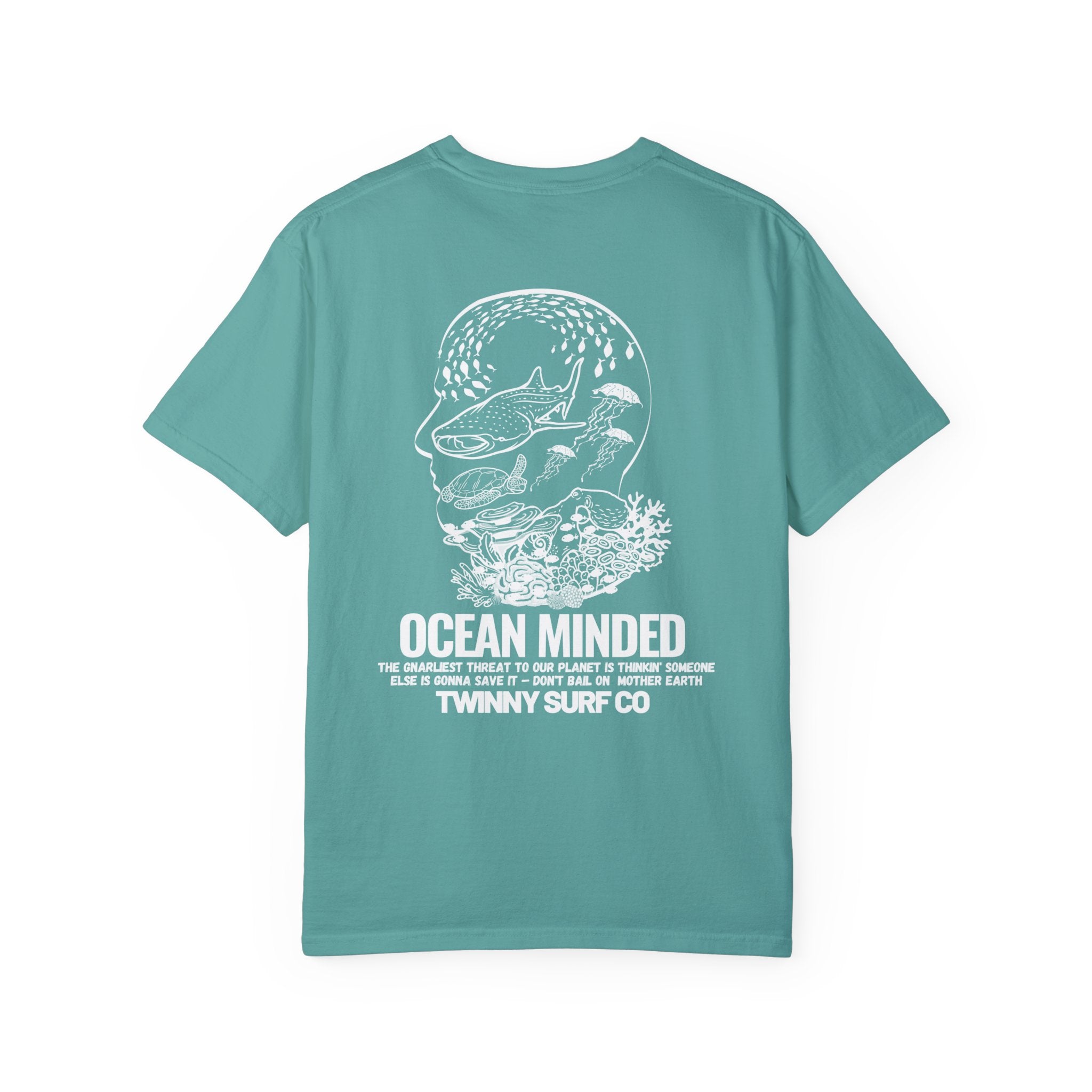 Live Ocean Minded Garment Dyed Tee White Print