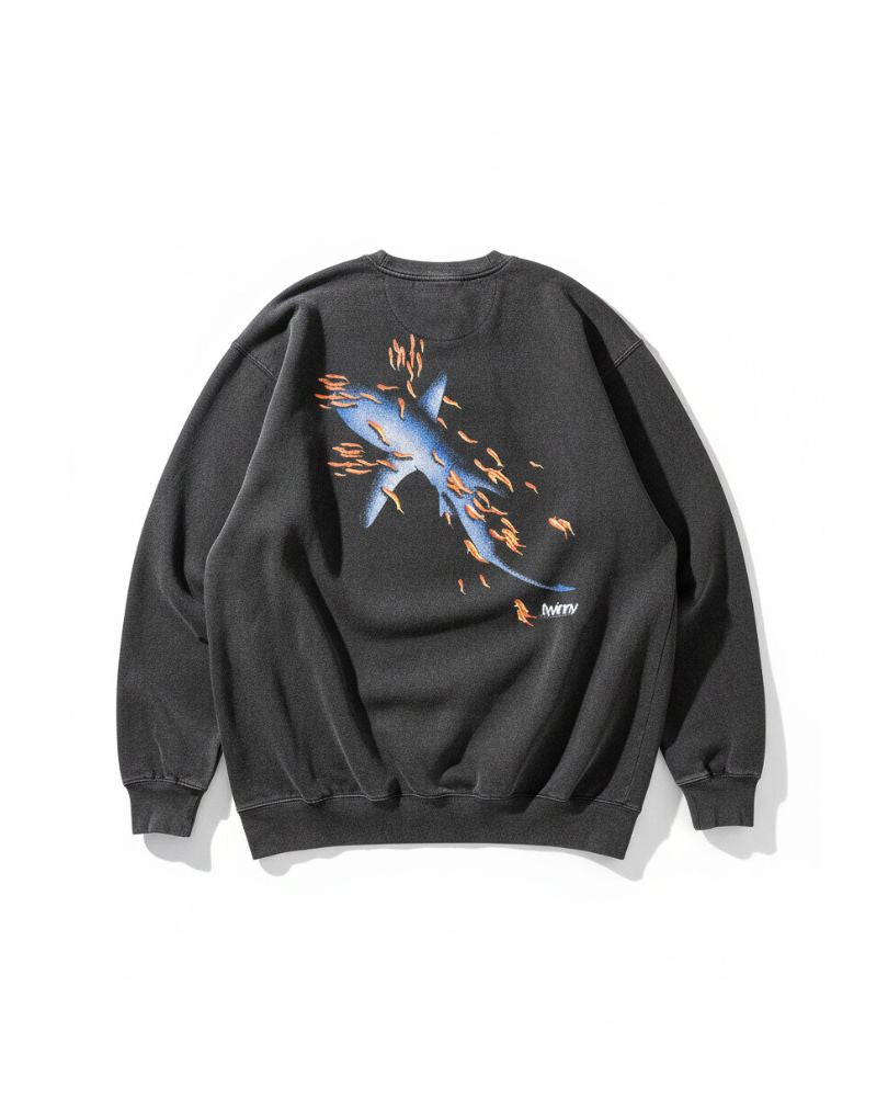 SWEAT BIG SHARK スウェット SHANK Shark Twinny – Sweatshirt ミュージシャン